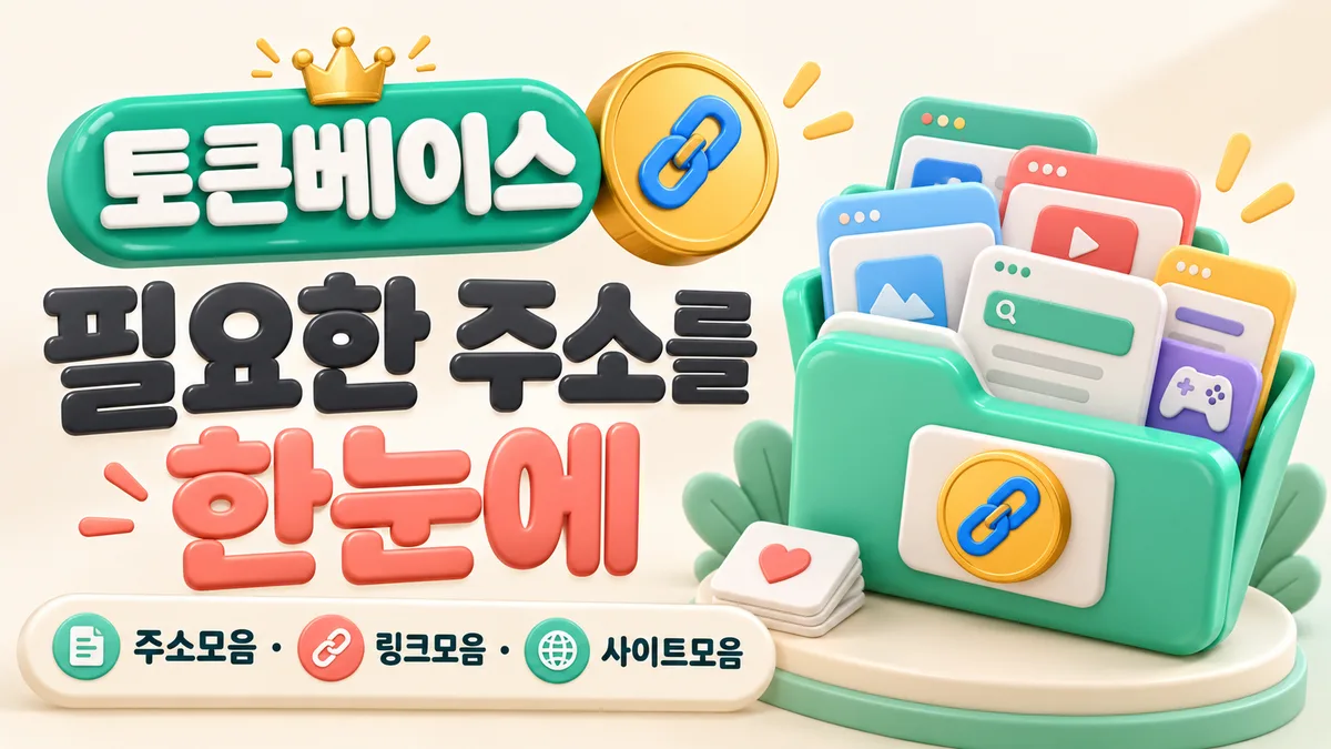 토큰베이스 필요한 주소를 한눈에 - 링크모음